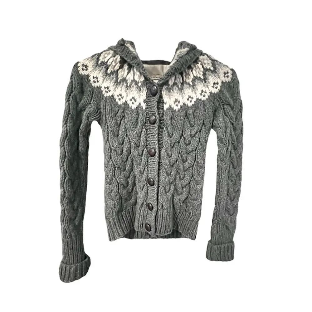 Abercrombie & Fitch Icelandic Hoodie Cardigan